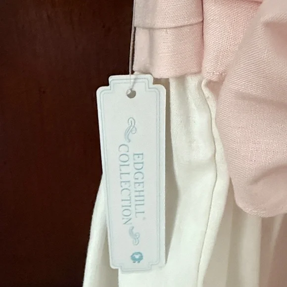 EDGEHILL COLLECTION Cream Dress with Pink Sash Flower Girl Easter Size 6X NWT - Picture 10 of 10